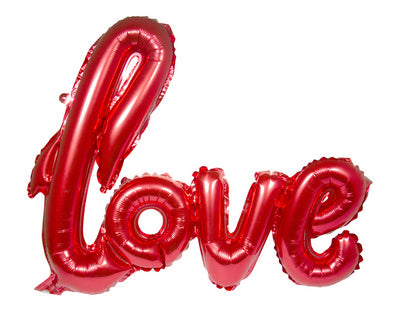 Script Foil Balloon Love Red