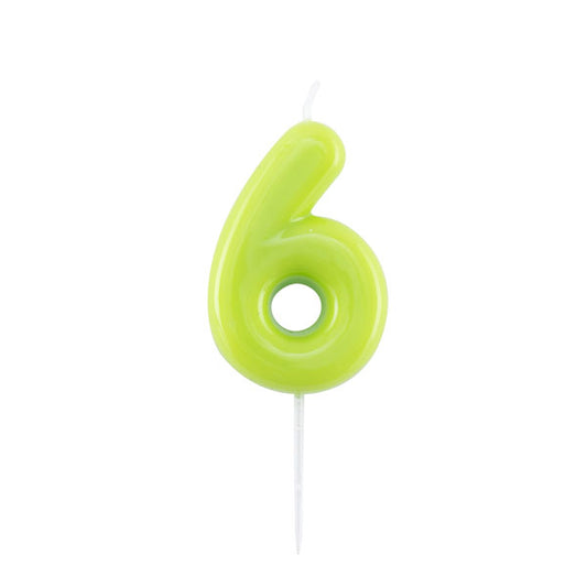 CANDELINA GLOSSY N 6  CM 10.5 LIME C/PIC