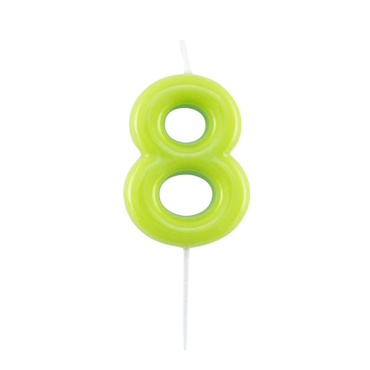 CANDELINA GLOSSY N 8  CM 10.5 LIME C/PIC