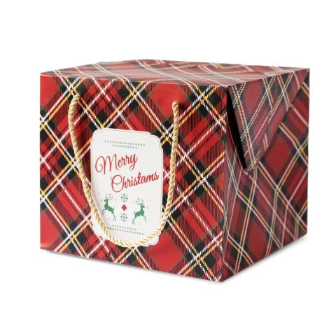 Bag box christmas Tartan 24x24x20 cm